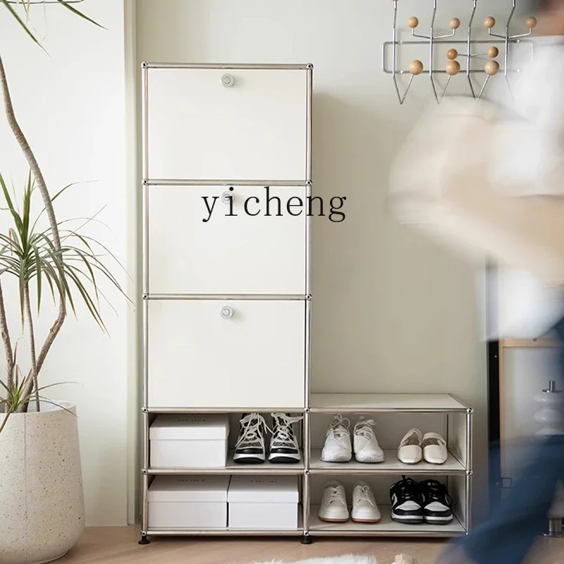 X-28  medieval  module combined shoe cabinet household shoe change stool integrated storage entrance cabinet