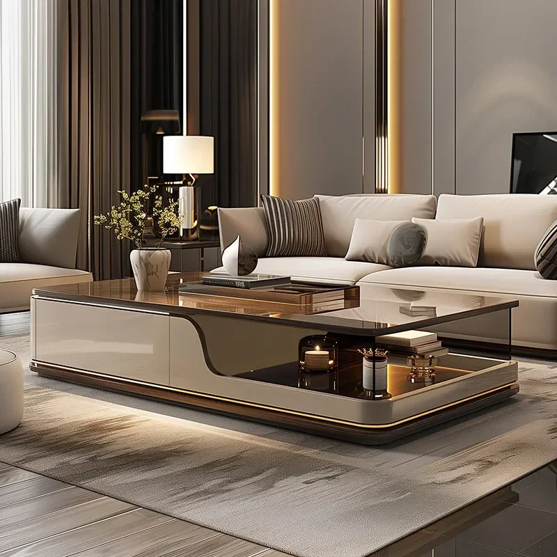 Transparent Aesthetic Coffee Table Decoration Living Room Modern Minimalist Side Table Moving Writing Couchtisch Home Furniture