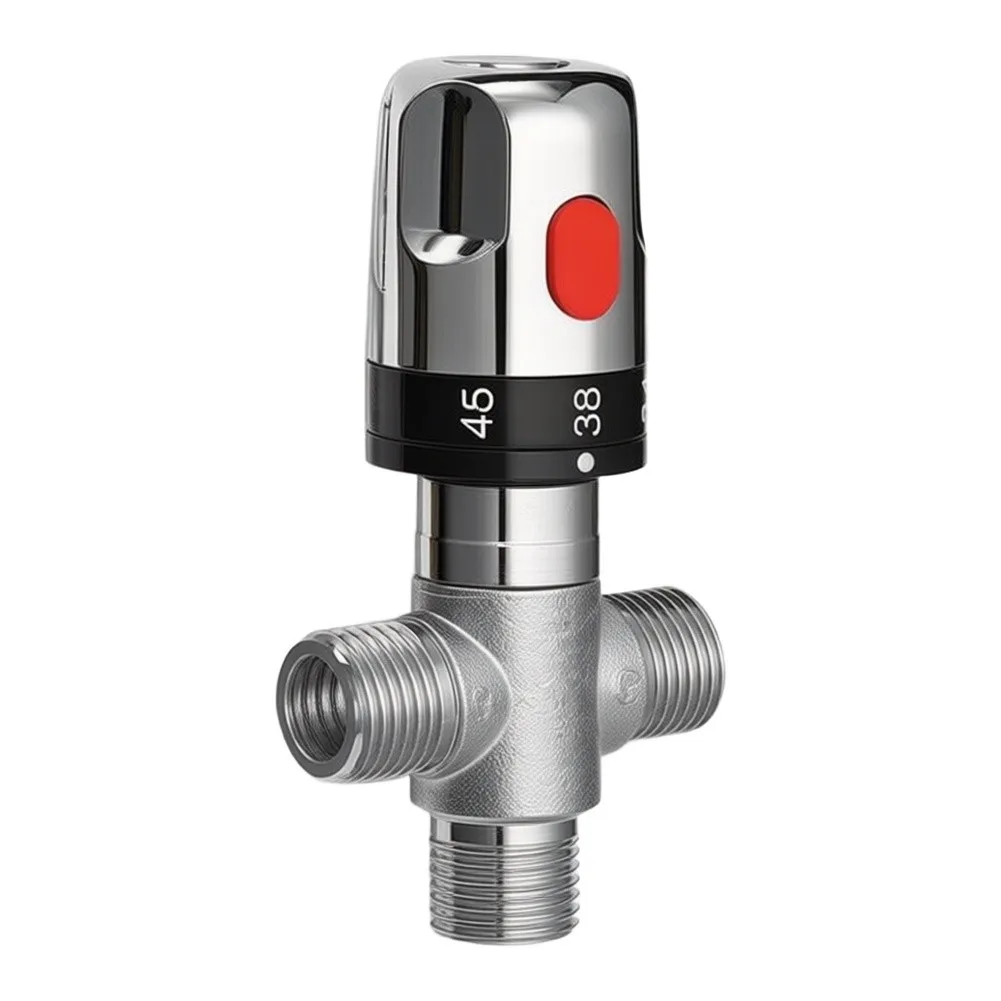 Thermostatic Shower Mixer Valve Featuring Solid Brass Build and G1/2 Inch Thread for Secure Plumbing Integration