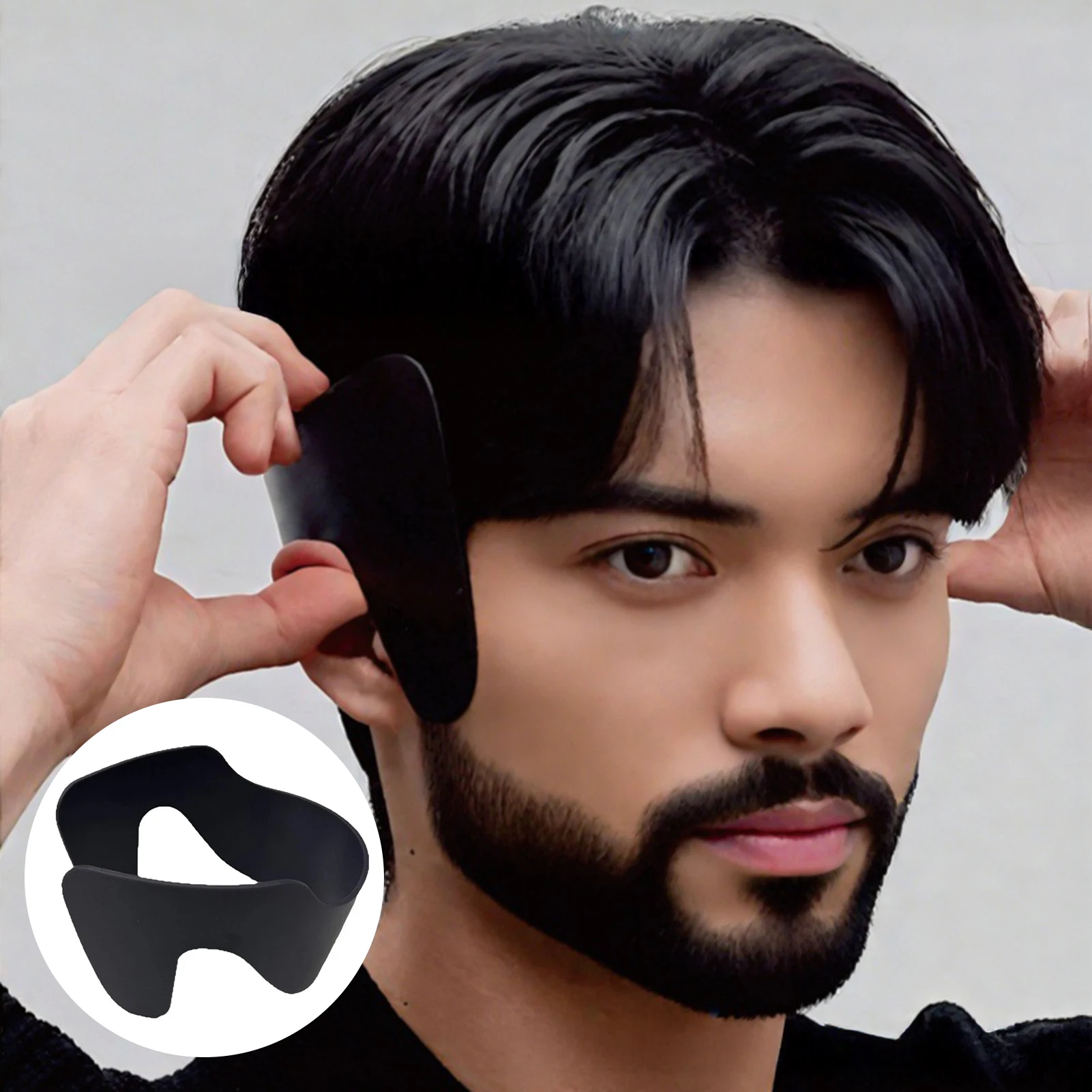 

Anti-warping Sideburns Hair Clip Hair Press Down Perm Tool Hair Styler & Straightener for Man Korean Hair Styling Accessories