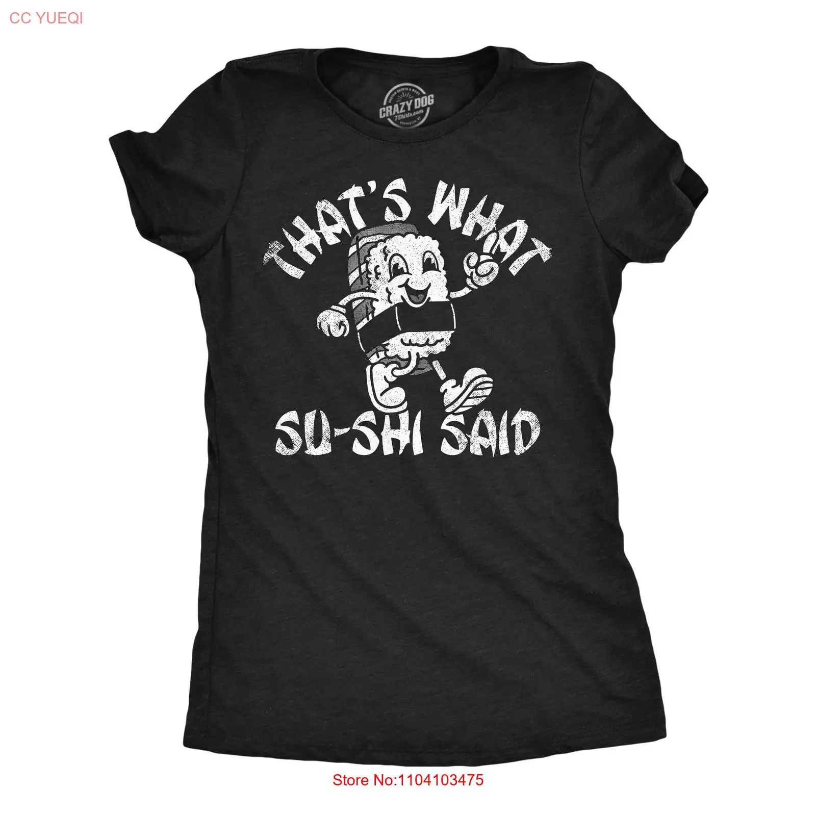 Womens Funny T Shirts Thats What Su Shi Said Sarcastic Sushi Graphic Tee For