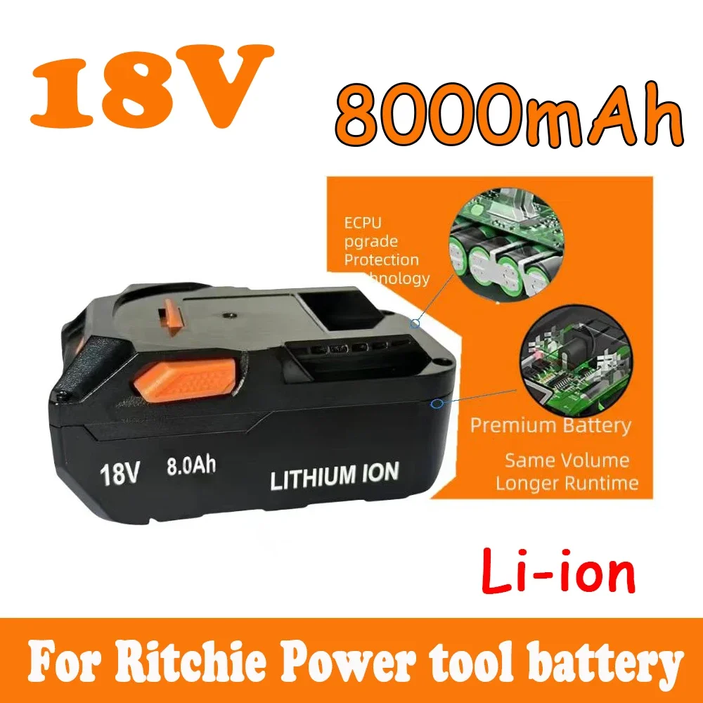 

New 100% 8000mAh 18V Battery Suitable For Ritchie R840084 R840087 Lithium-ion