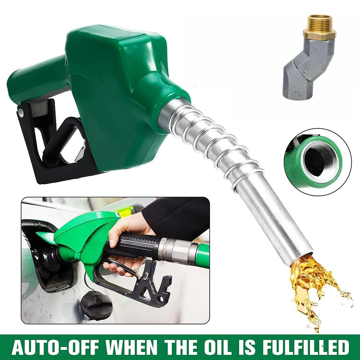 

Gasoline/diesel Refueling Gun Pistol Refueling Machine Auto Shut Off Fuel with Rotary Joint Refueling Nozzle for Gas Station