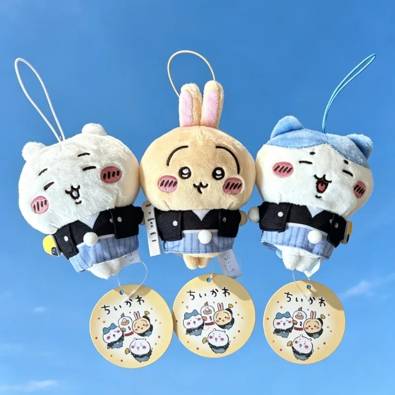 

Jhiikawas New Year Kimono Plush Keychain Cute Jiikawa Hachiware Usagi Plush Pendant Kawaii Japanese Style Bag Charm for Fans