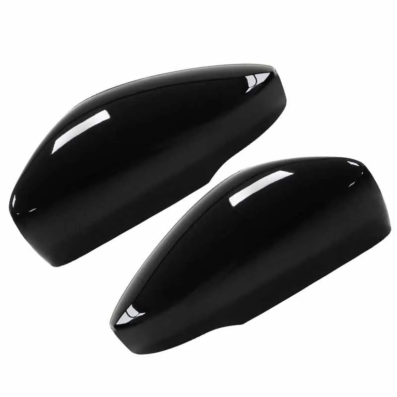 2x Auto-Rückspiegelabdeckungen, glänzend schwarz, für VW Polo 6R 6C 2009-2018/UP 2016+ 6R0857537 6R0857538 6R0857537B – Detail 3