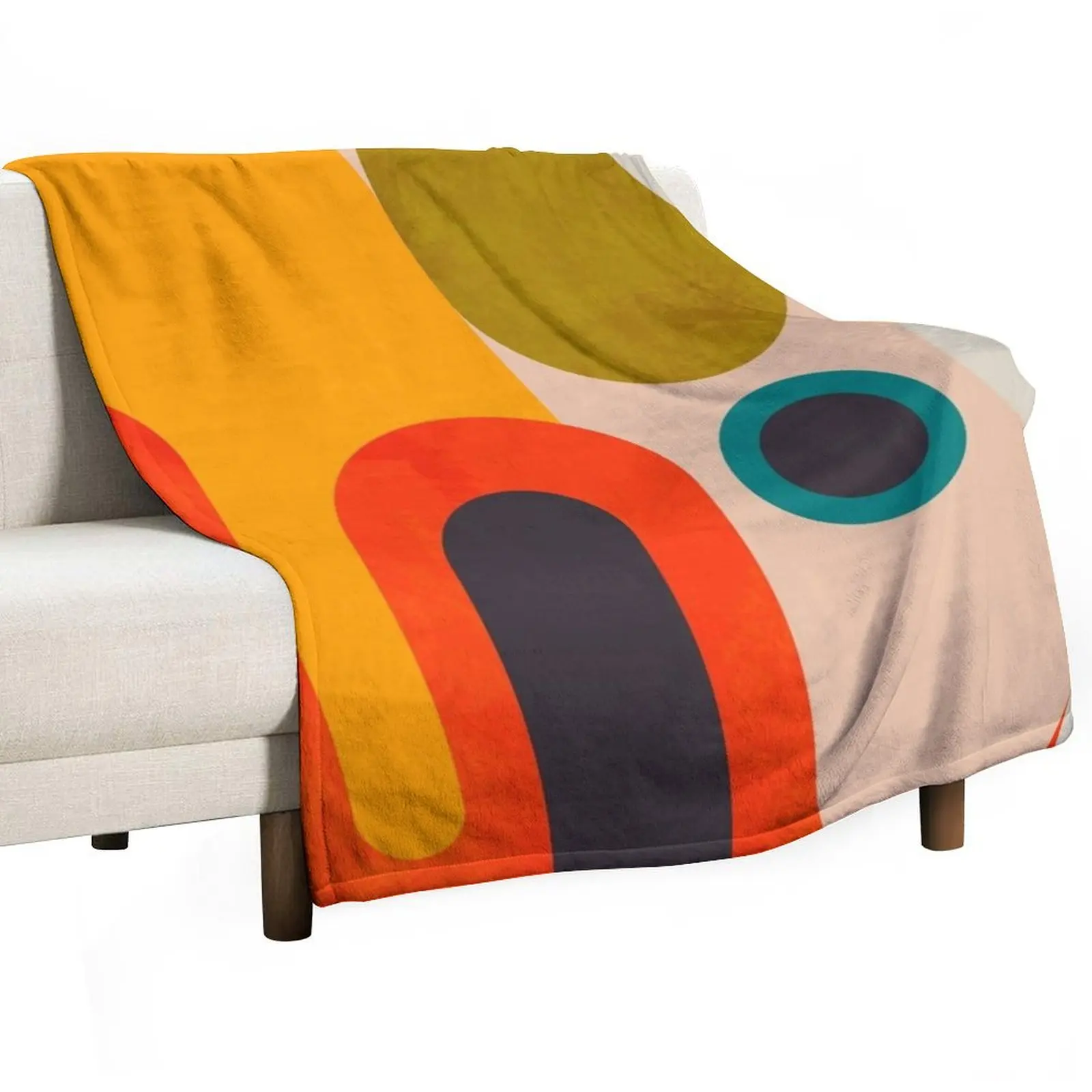 Geometric shapes abstract 8 Throw Blanket Bed linens Soft Blankets