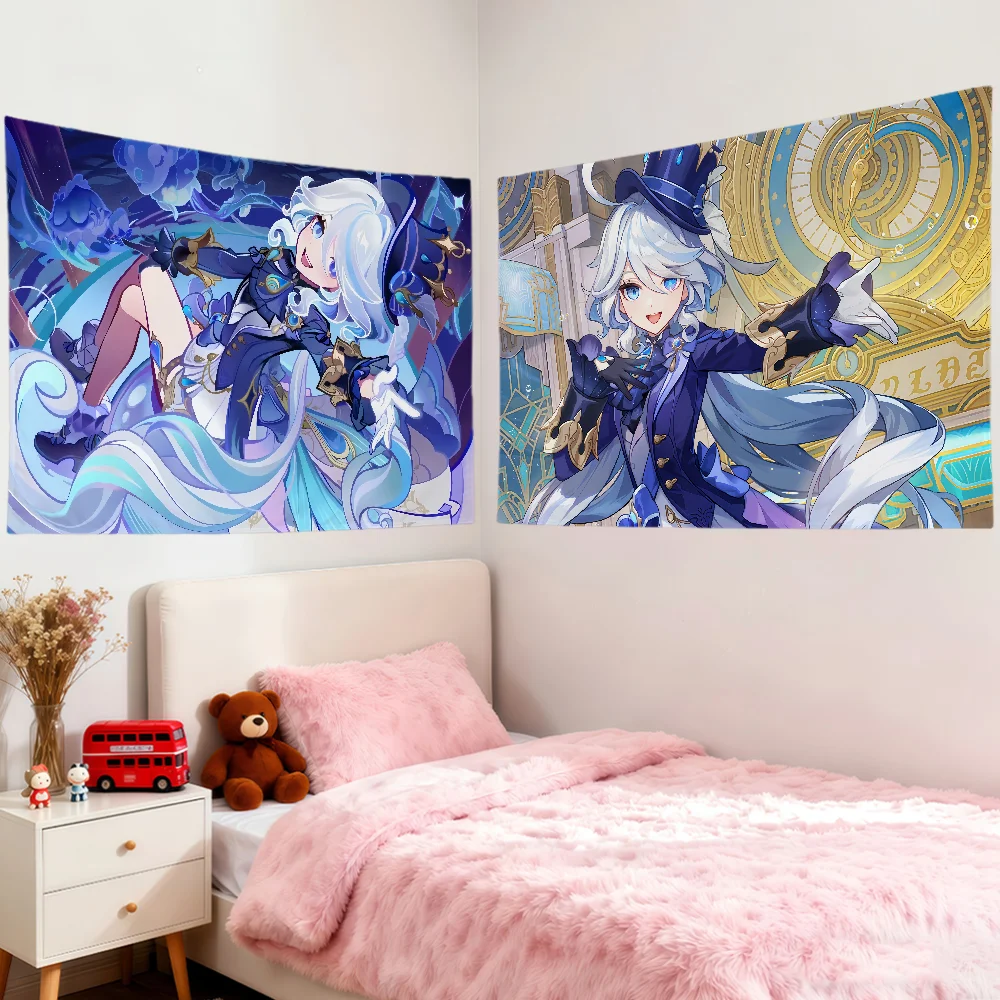 Furina de Fontaine Genshin Impact cute Furien flag Room Dorm Camping Party Living room Garage Bar wall Picnic Club Decor Banner