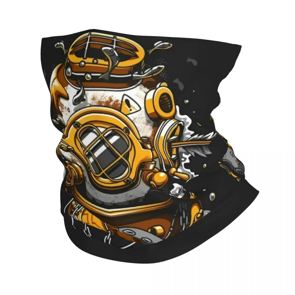 Deep Diving Helmet Scarf Neckerchief Neck Face Mask Polyester