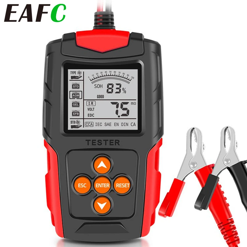EAFC 12V-24V Car Motorcycle TK-100 Digital Battery Tester Car Charging Diagnostic Tool  Monitoring Tool Auto Parts