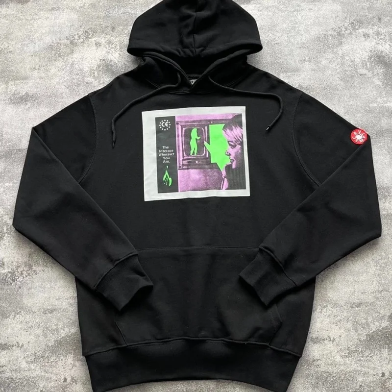 

Cavempt CE Hooded High Quality Cotton Loose Casual Portrait Printed Pullover Men Women Hoodie Sweatshirt