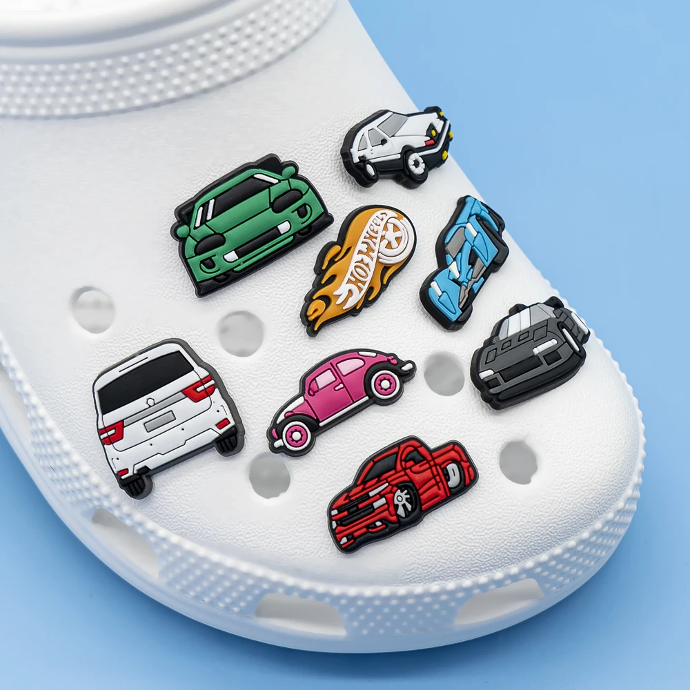 1/22PCS Dazzling Car Shoe Charms for Kids,Sports Cars Jeep Shoes Accessories Pins for Sandals,Wheels Clog Buckle Decorations image 6