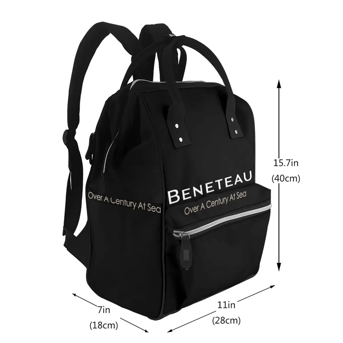 Beneteau Sailboat Sailing Yacht POCKET SIDE Student Backpack School Bag Hiking Travel Daypack for Men Women Bookbag