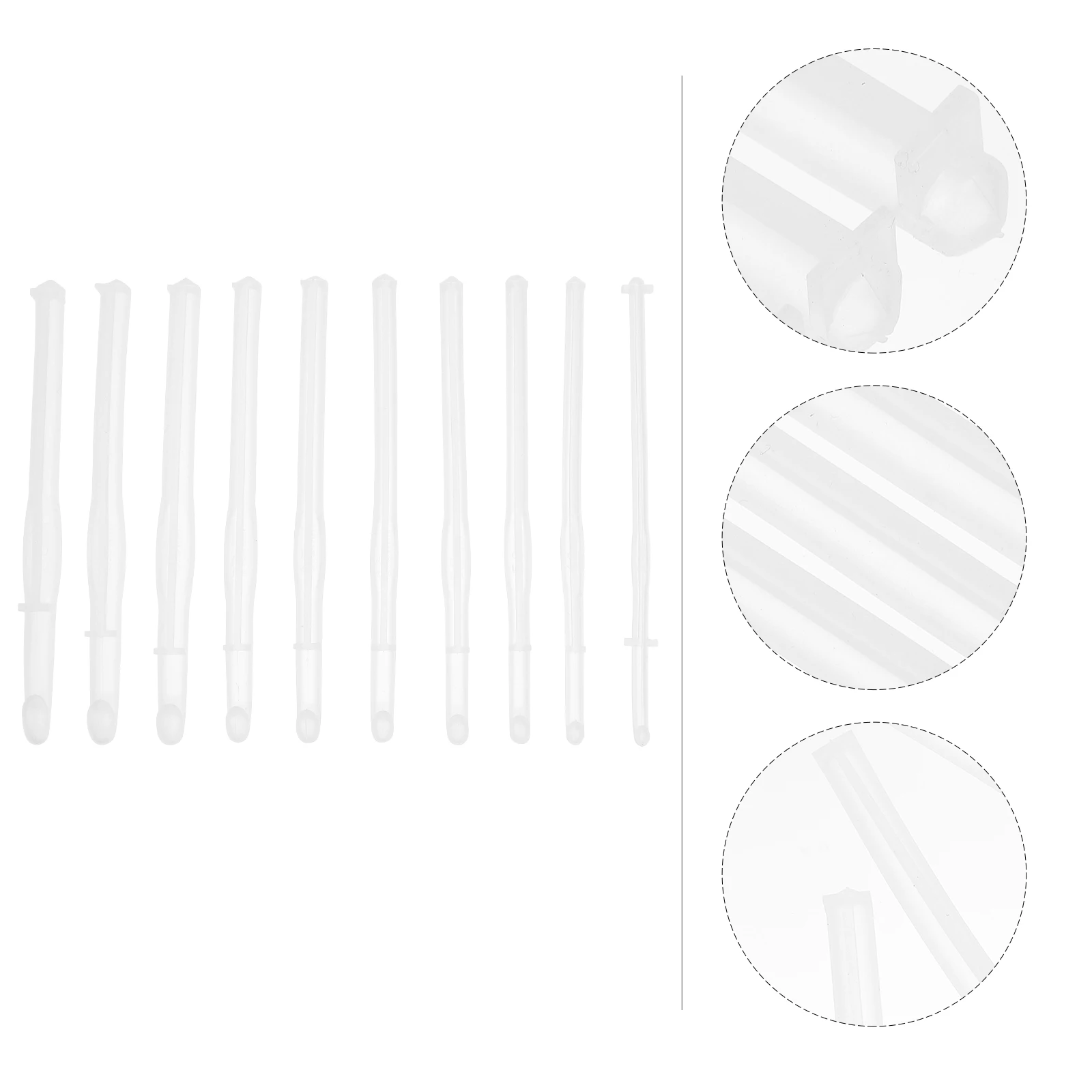 

10pcs Crochet Hook Mold Silicone Flexible Diy Knitting Needles Epoxy Craft Sewing Tool Mirror Finish Resin Hooks Jewelry