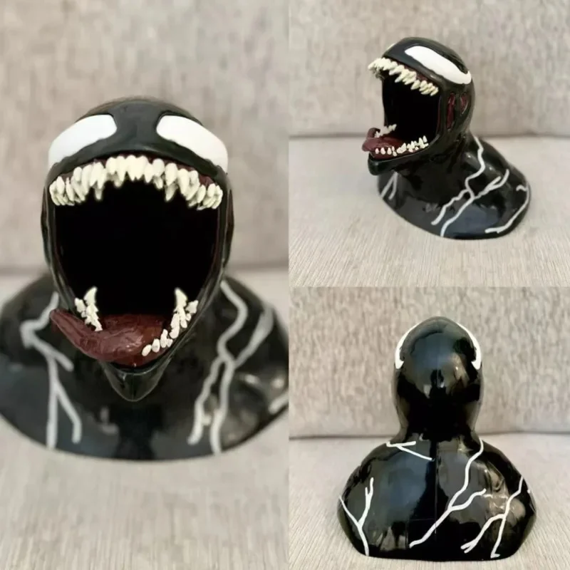 Popcorn Bucket Venom Deadly Guardian Resin Crafts Ornaments Desktop Decorations Small Gifts Statues Home Decoration Accessories