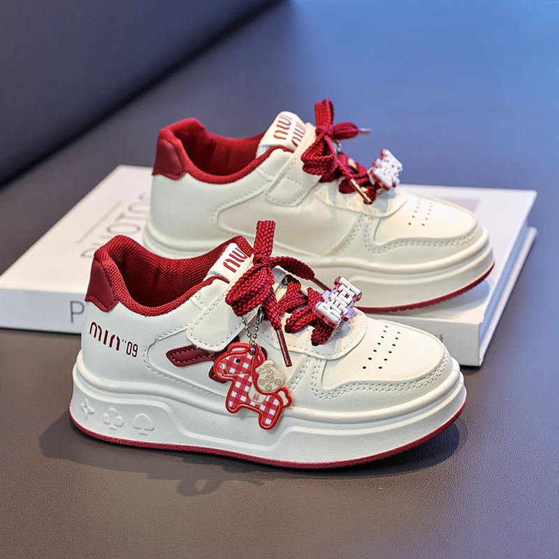 

2026 Children's Sneakers Kids Fashion Design White Non-slip Casual Shoes Boys Girls Breathable Sneakers Toddlers Outdoor Shoes