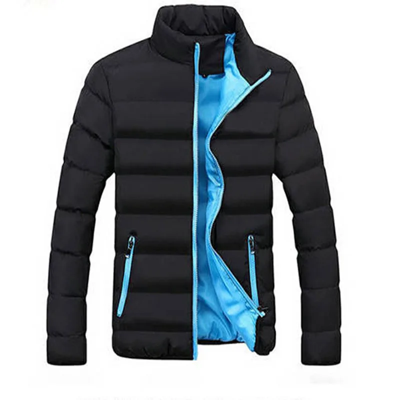 Mens Outdoor Casual Cotton Jackets Men Outwear Outfits Pockets jaquetas Men Winter Stand Collar Warm Slim Parkas Coat MY775