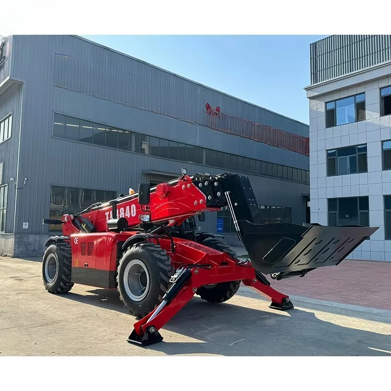 Customized Forklift 4-way/Telehandler Working With Different Tools/ 4x4 Telehandler Telescopic Loader / Four Wheels Telescopic F