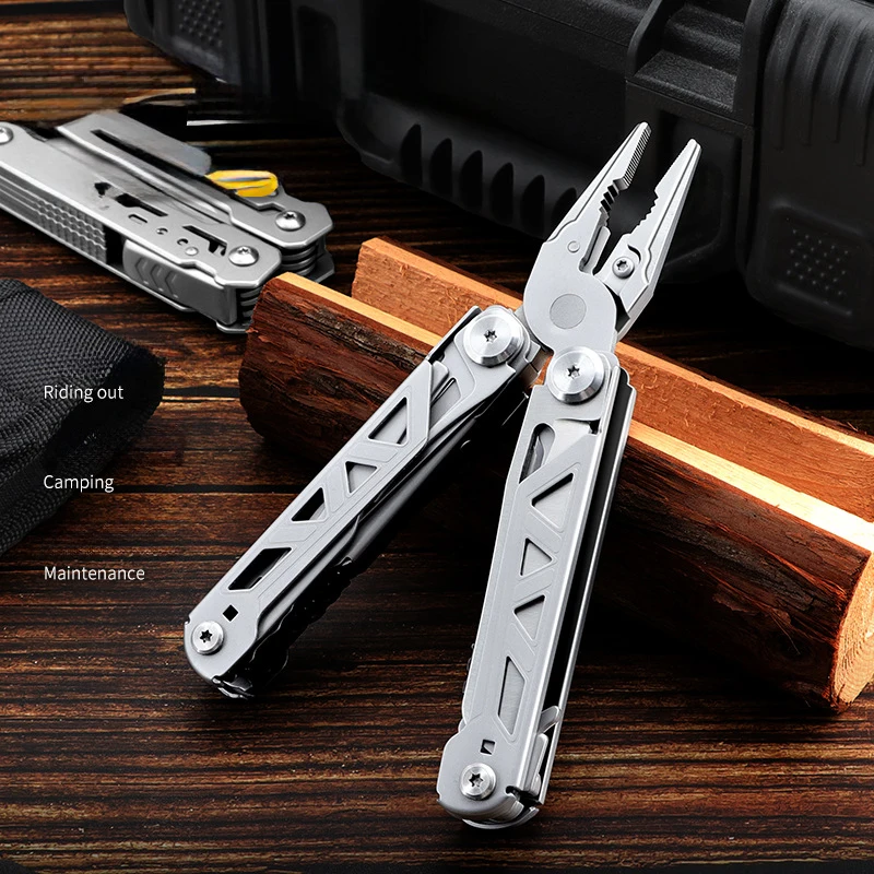 Multifunctional Pliers Outdoor Home Compact Portable Emergency Folding Knife Pliers Wrench Tool Car Portable Pliers Tool 1PC