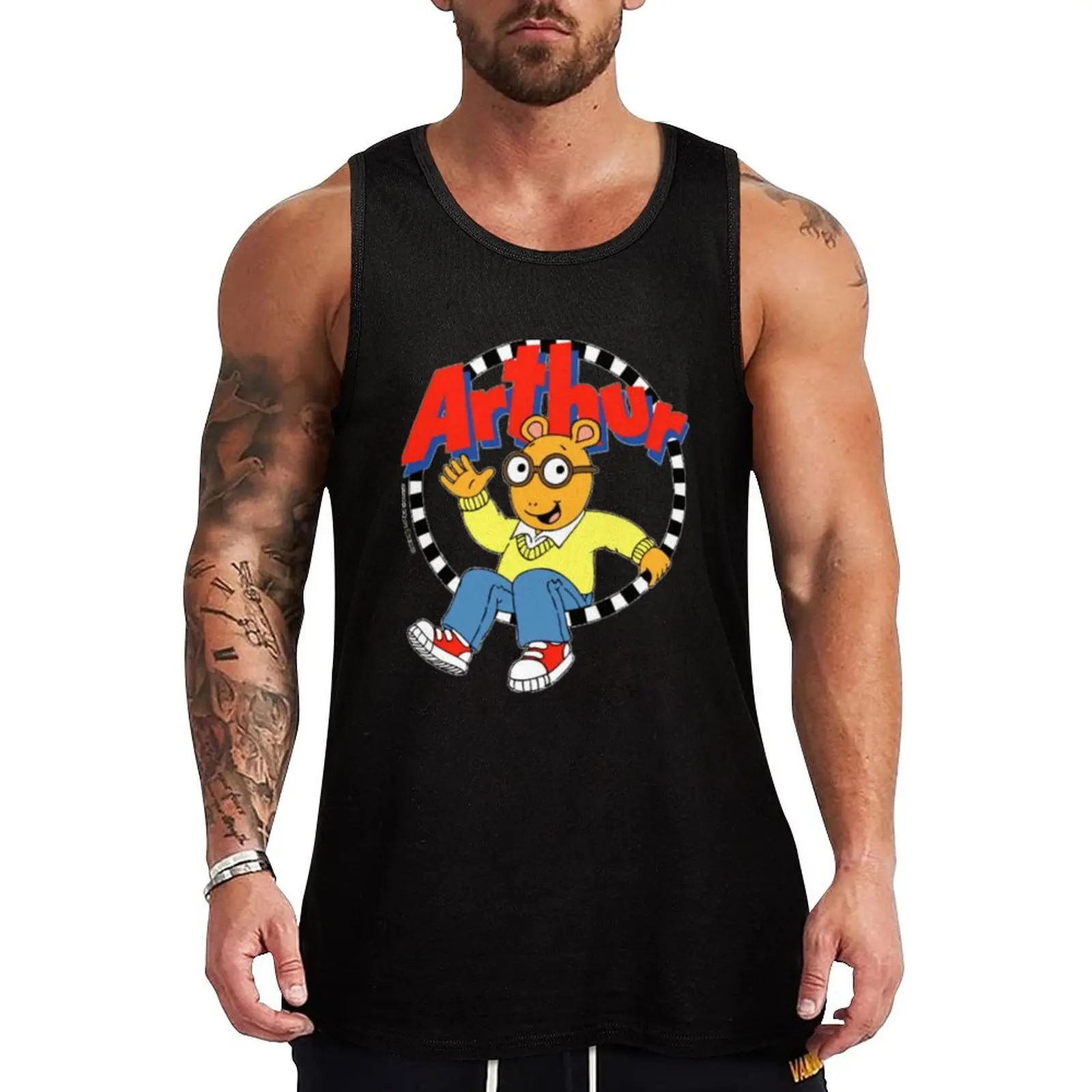 Arthur Tank Top Pattern Graphic Tank Top Geometric Print Sleeveless