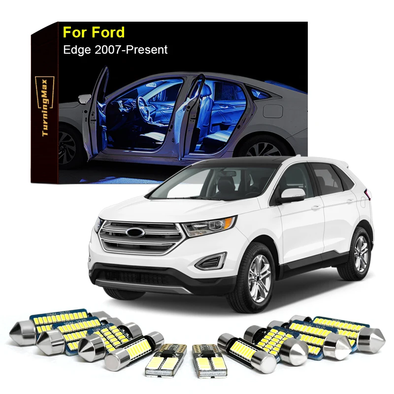 

Canbus Interior Lighting LED Bulbs Kit Package For Ford Edge 2007-Now Trunk Dome Map Reading Lights Indoor Lamps Car Accessories