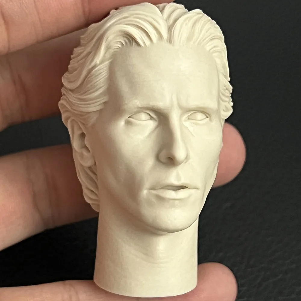 Modelo sem pintura de alta qualidade, escala 1/6, batman bluce wayne, fardo cristão, cabeça branca, modelo de escultura para figura de ação de 12 polegadas, faça você mesmo