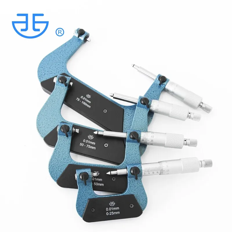 Thread Pitch Diameter measure Micrometers 0-25-50-75-100mm 0.01mm Metric external thread 60 degree tooth profile angle pitch