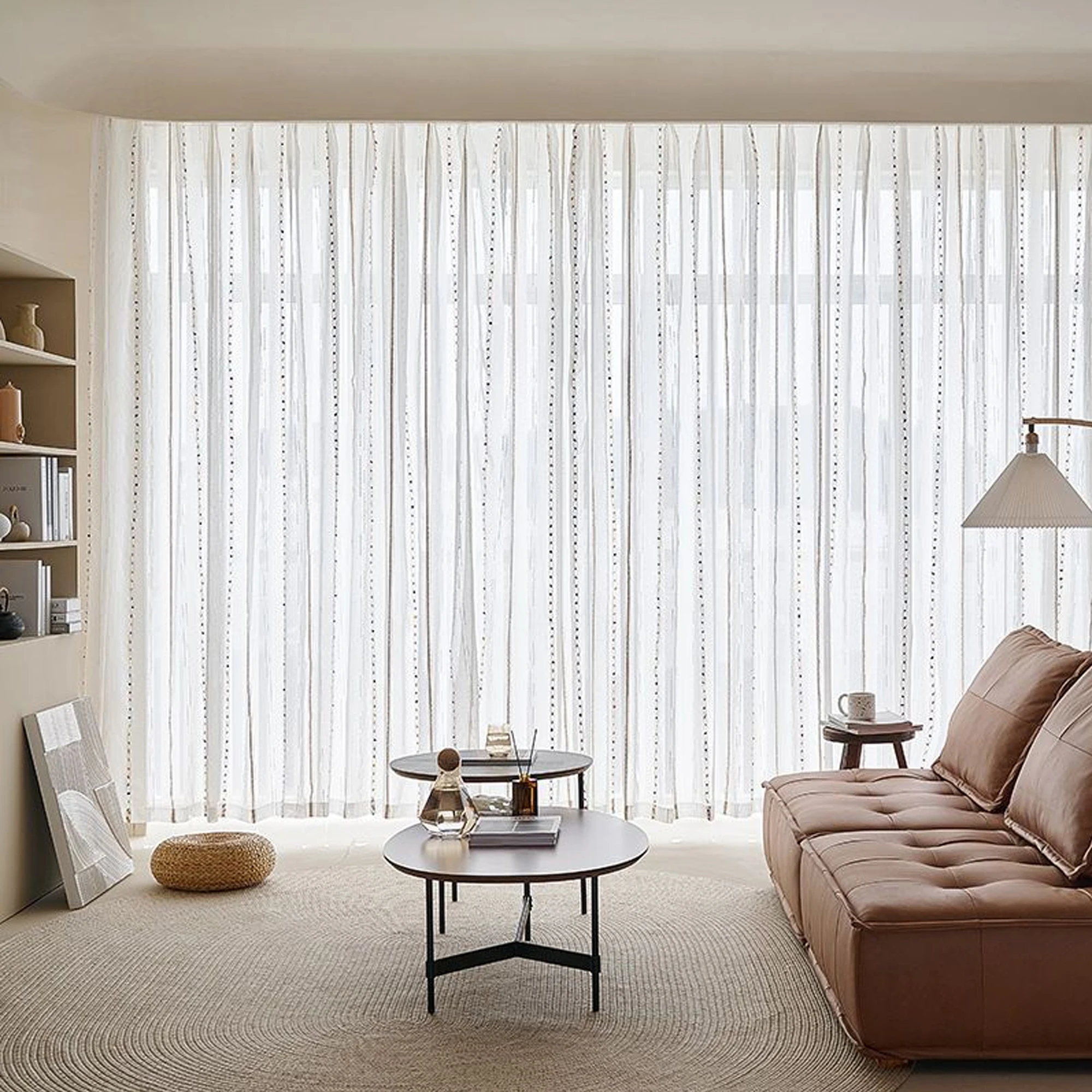 Candy Gauze Curtain Children's Room Girl's Bedroom Floating Window Balcony Translucent White Gauze Tulle