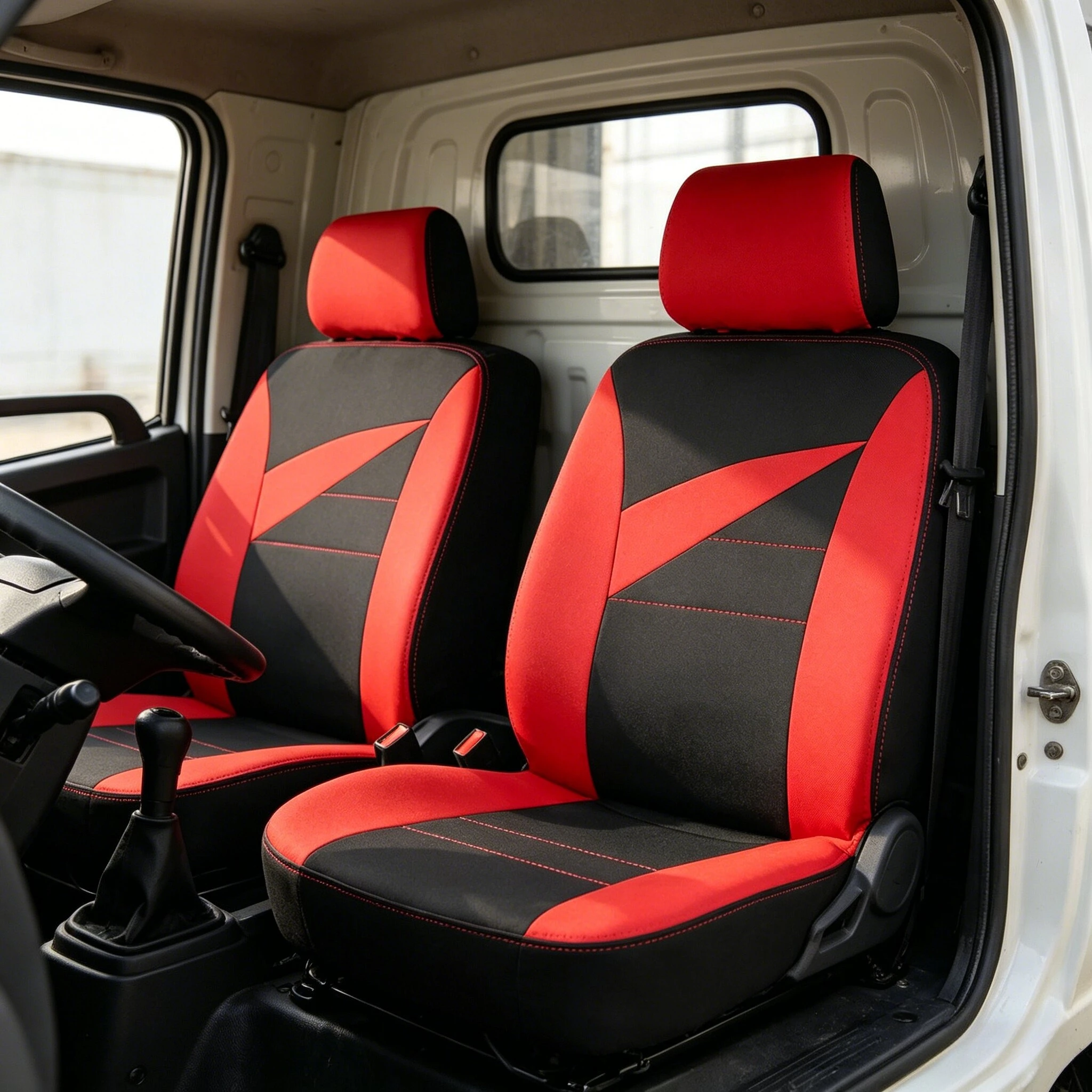 

AUTOKING Car Seat Covers Full Set Airbag Compatible Universal for Most Cars Stitched Design