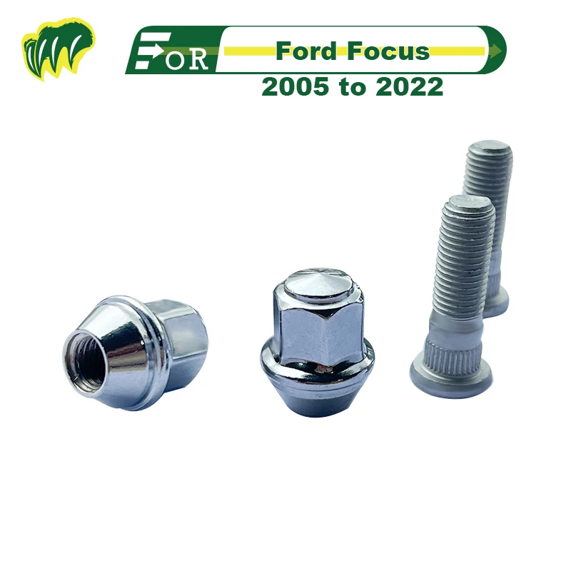 

For Ford Focus 2005 to 2022 Tire Screws Wheel Hub Nuts End Nut Wheel Nut Wheel Bolts