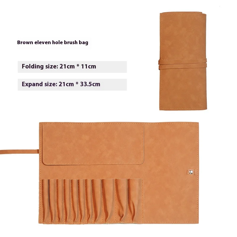 

Дорожная сумка для кистей для макияжа, складная косметичка с чехлом из искусственной кожи на молнии для организации макияжа