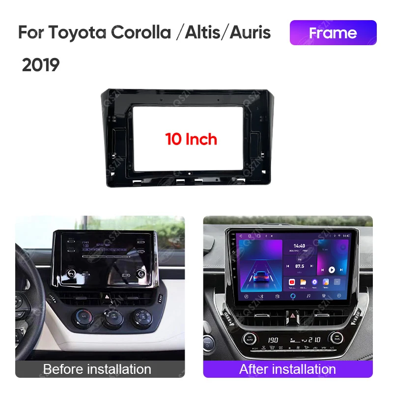 2 din Car Radio Fascia For TOYOTA COROLLA/Altis/Auris 2019 Stereo Audio Player DVD Panel Dash Frame Center Console Holder