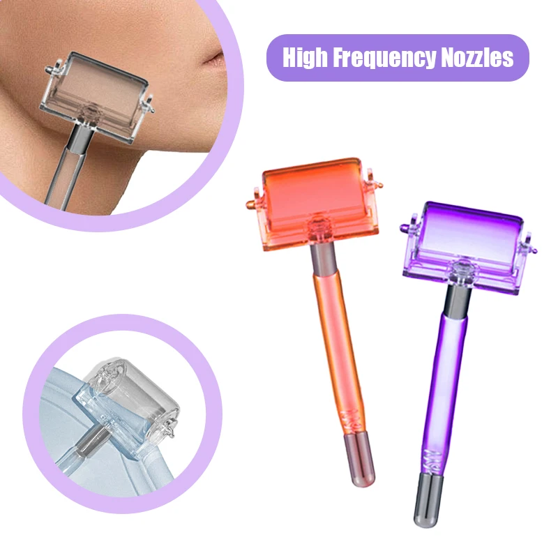 High Frequency Facial Roller Glass Tubes Electrodes Nozzles Replacement Acne Spot Remover High Frequency Wand