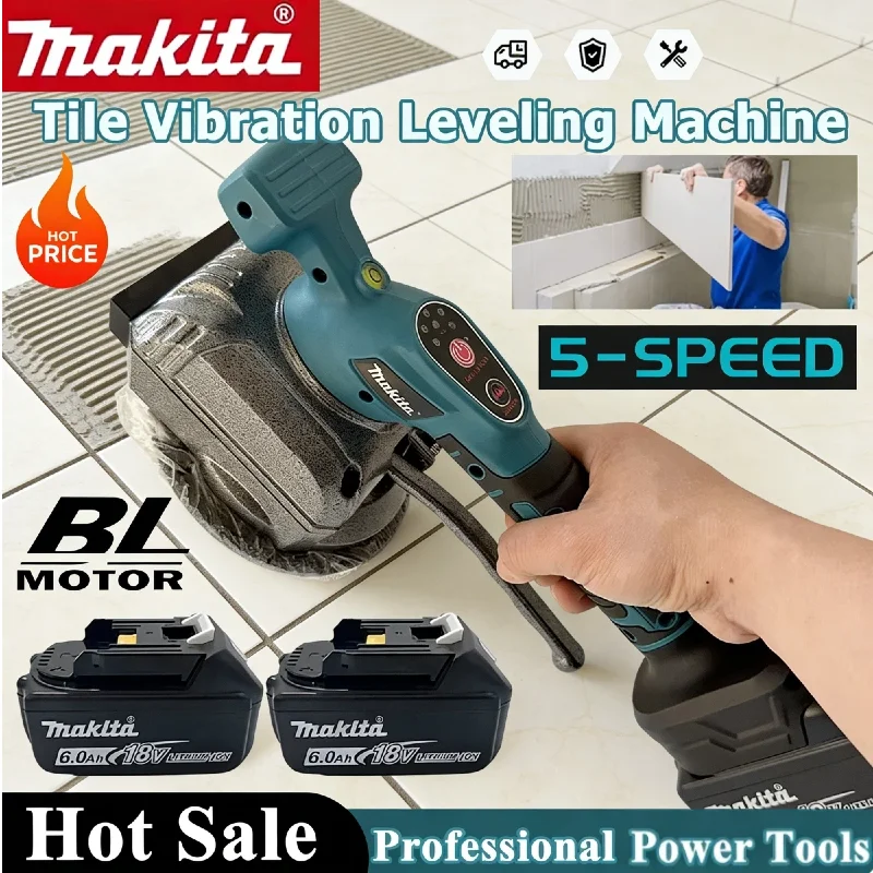 

Makita Tile Vibration Leveling Machine 5-SPEED Adjustable Cordless Tile Installation Tool Wall Floor Power Tool For 18V 20V