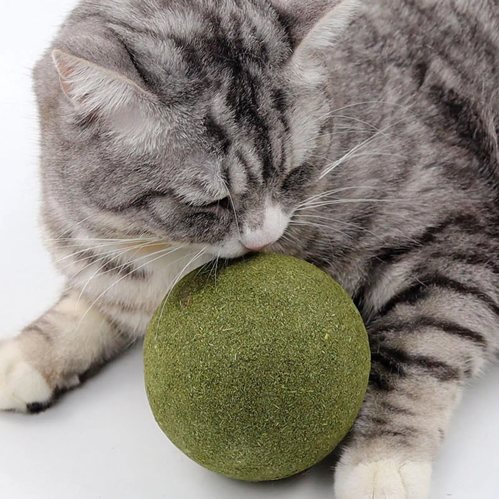Katzenminze-Ballspielzeug 10cm Selbstentlastendes Minz-Katzenminze-Spielzeug Super Großer Natürlicher Leckbarer Katzenminze-Ball zur Unterhaltung von Katzen