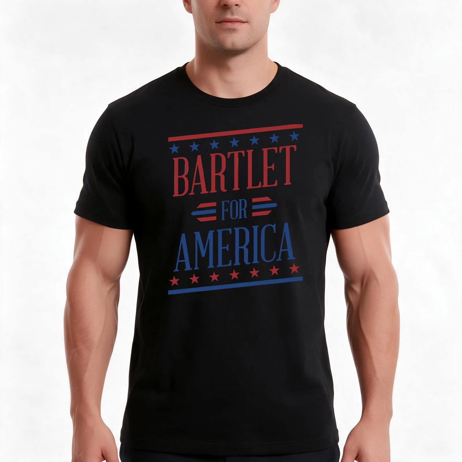 Bartlet-for-America-Slim-Fit- T-Shirt Summer Casual Cotton Tee Oversized Streetwear Tops Vintage Graphic Print 100% Cotton
