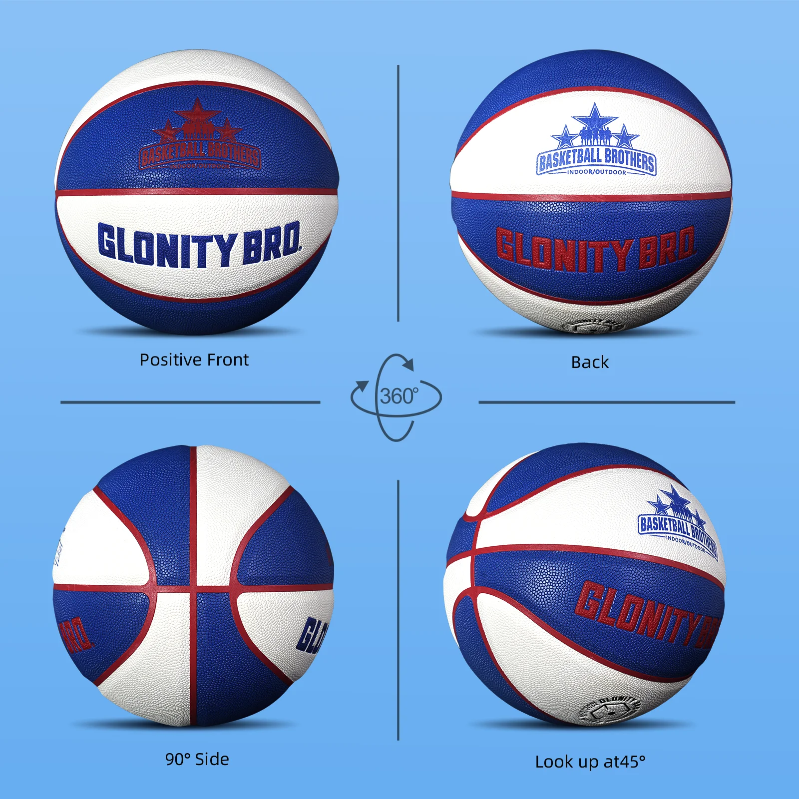 حجم 6/7 لعبة تدريب كرة السلة المنافسة الرسمية الكرة القياسية النساء الرجال في الهواء الطلق داخلي جودة عالية كرة السلة الأزرق الأبيض