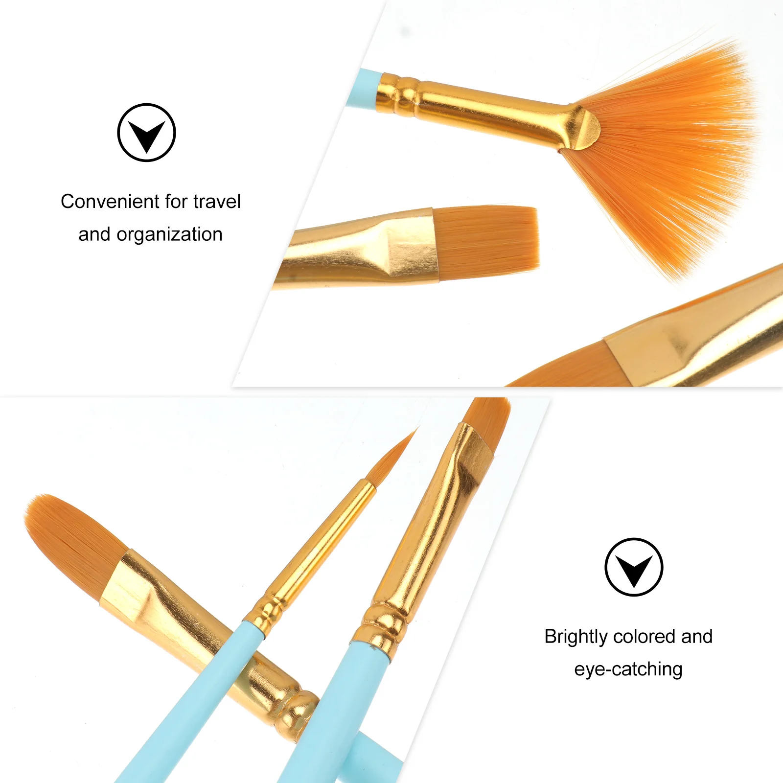 

10 Pieces Painting Adults Watercolor Paintbrushes Art Supplies for Multifunction