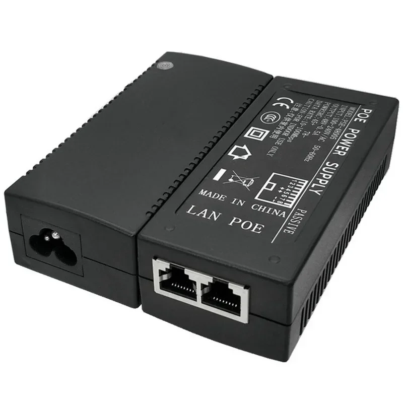 Imagem -04 - Poe Power Supply dc Adapter Desktop Power Injector Ethernet Adapter Vigilância Cctv 24v 2a 24v 1a