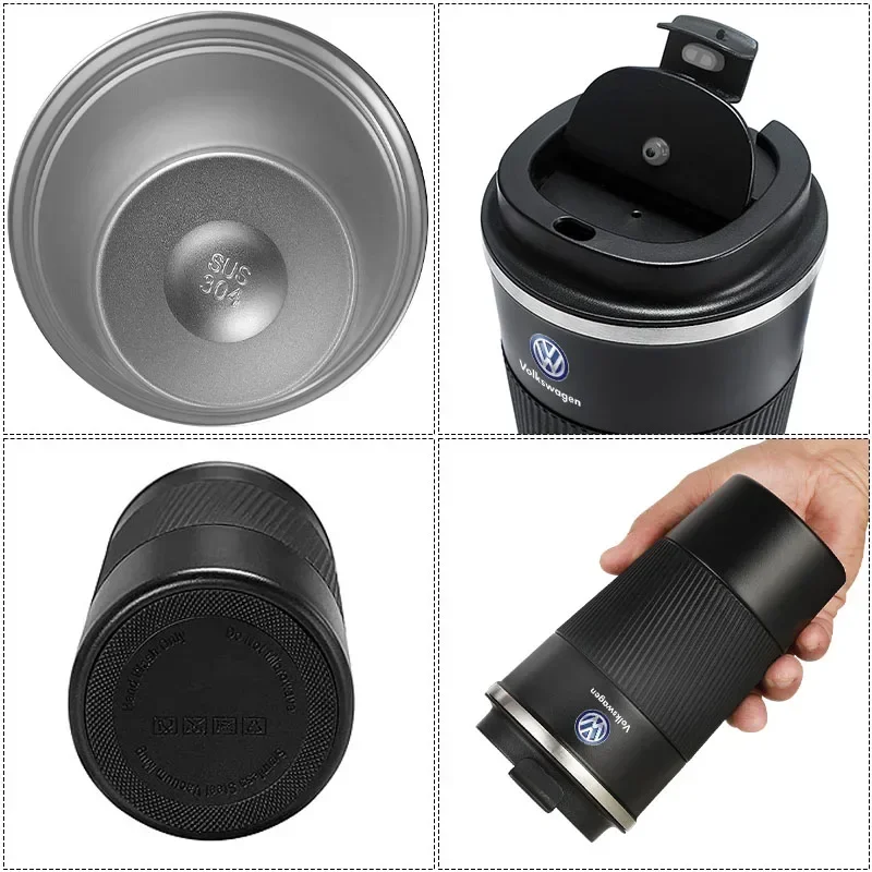 510 ml Rvs Koffie Tumbler Thermos Cup Reizen Thermische Mok Voor Volkswagen VW Jetta MK5 MK6 Golf-4 5 6 7 Passat 3B7 601