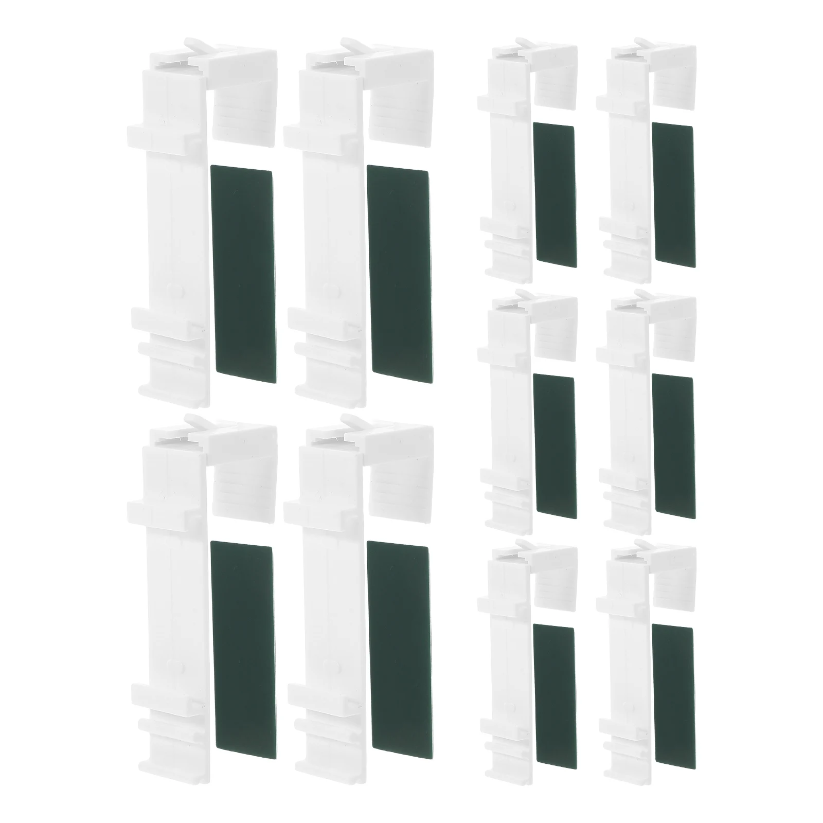 

10Sets Self Adhesive Curtain Rod Brackets No Drill for Blinds and Shades Strong Hold Mounting Fixtures Home Office Use