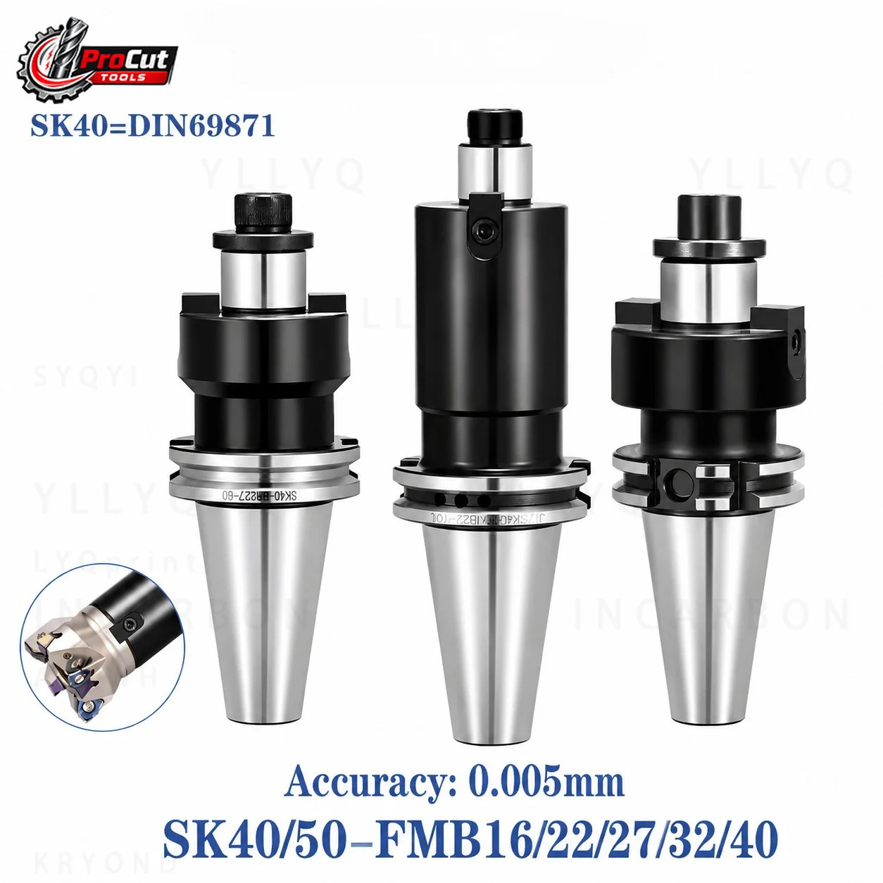 SK40 SK50 JT40 JT50 DIN69871 FMB16 FMB22 FMB27 FMB32 FMB40 Face Mill Holder for BAP400R EMR MFWN900 CNC Milling Cutter Bracket