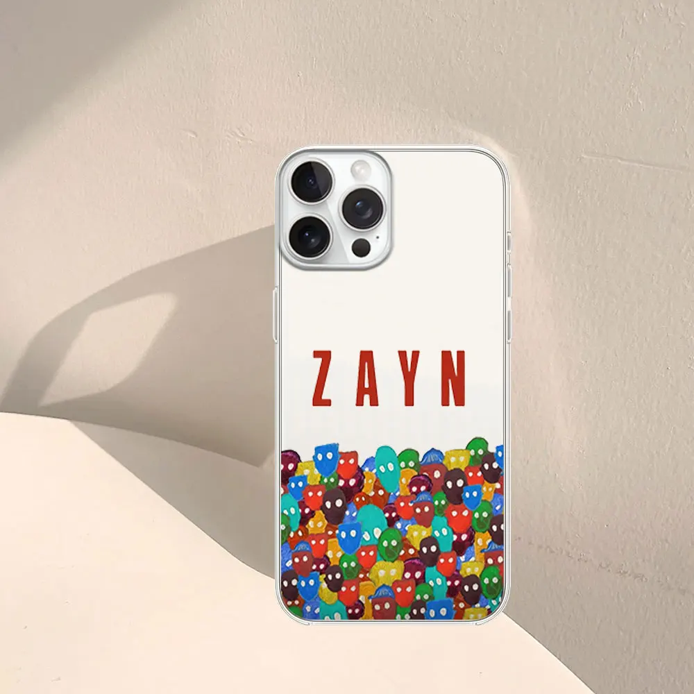 Phone Case For iPhone Singer Z-Zayn M-Maliks 12 11 13 14 15 16 Max Pro Plus Transparent Soft Shell