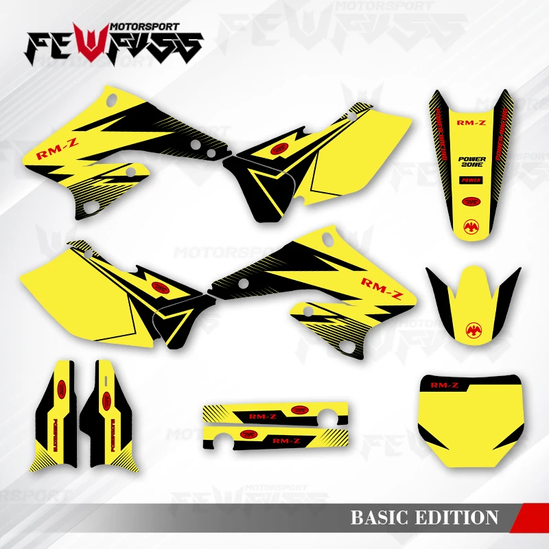 

Графические наклейки Fewfuss, наклейки для мотоцикла, фон на заказ для SUKUZI RMZ250 2004 2005 2006