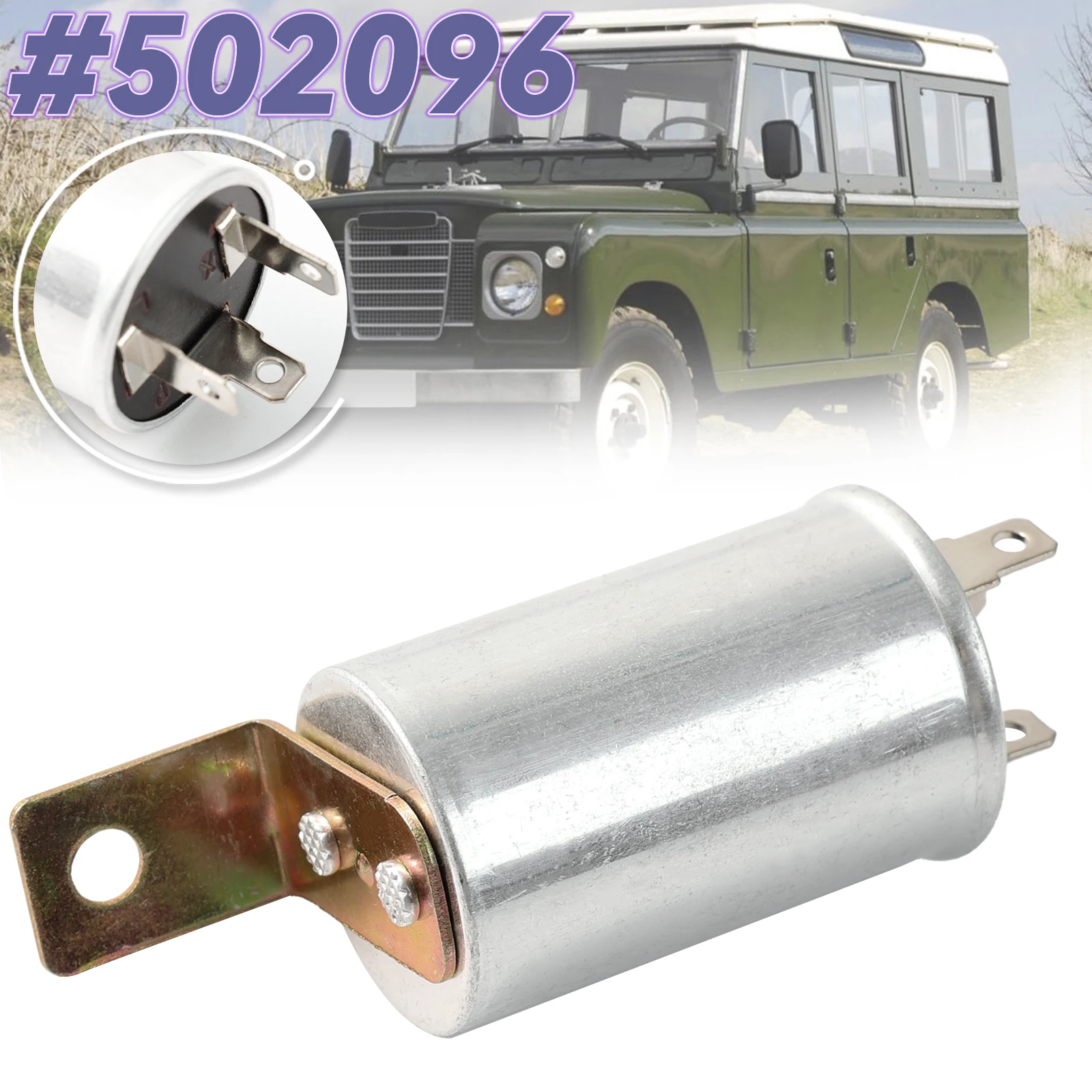 For Fiat Jaguar MG Lotus Land Rover Series 2 2a 3  Upgrades 3 Pin 12V 42W Relays Unit 502096 Replacements ​Indicator Flasher Fit
