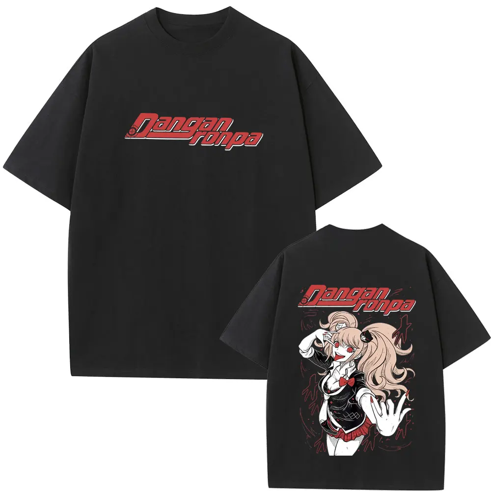 Anime Danganronpa Enoshima Junko Merch T-shirt Men Women Casual Soft Cotton T Shirts Unisex Manga Cosplay Oversized Streetwear