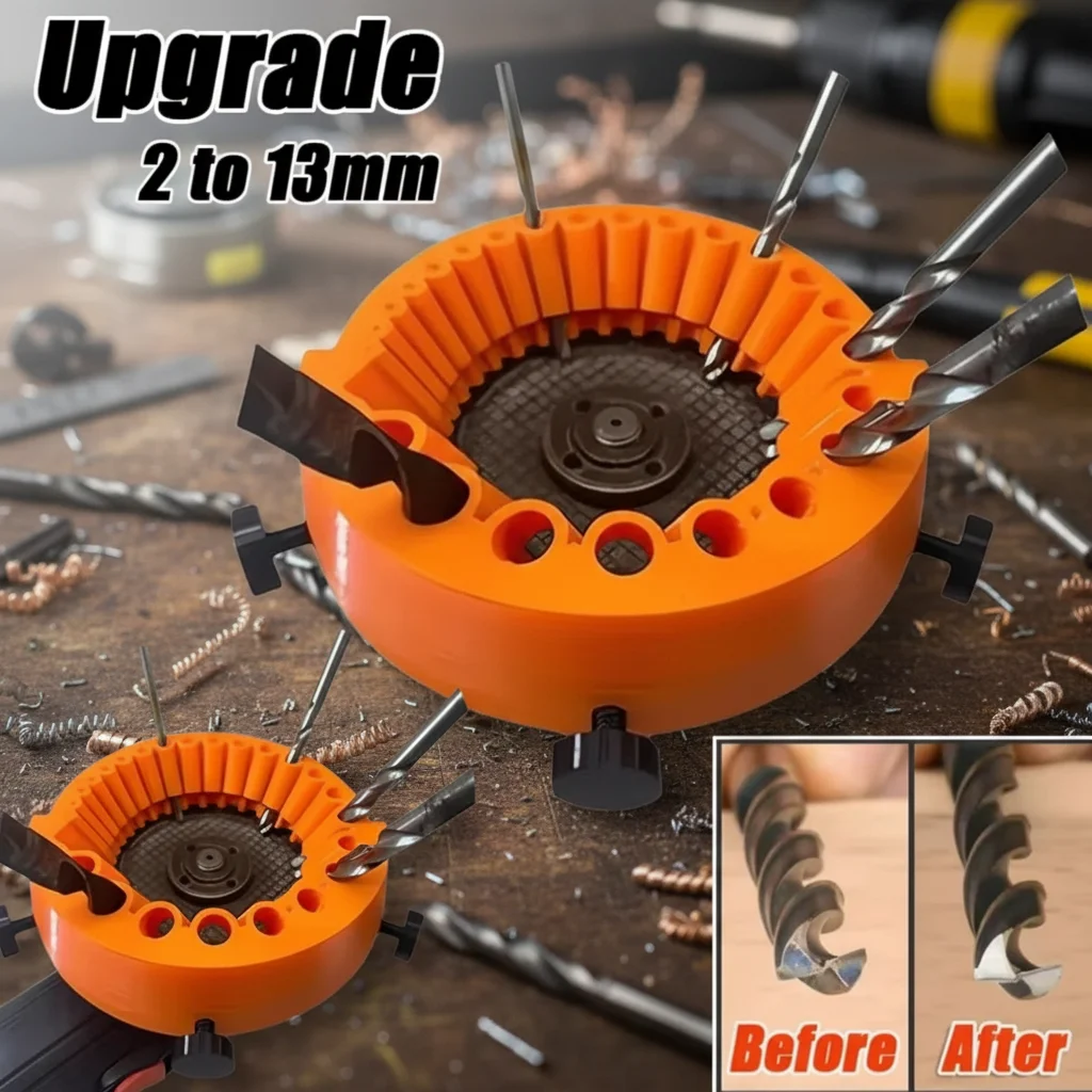 

Электрическая точилка для сверл, шлифовальный инструмент для сверл 2-13 мм, регулируемая точность, 1 шт.