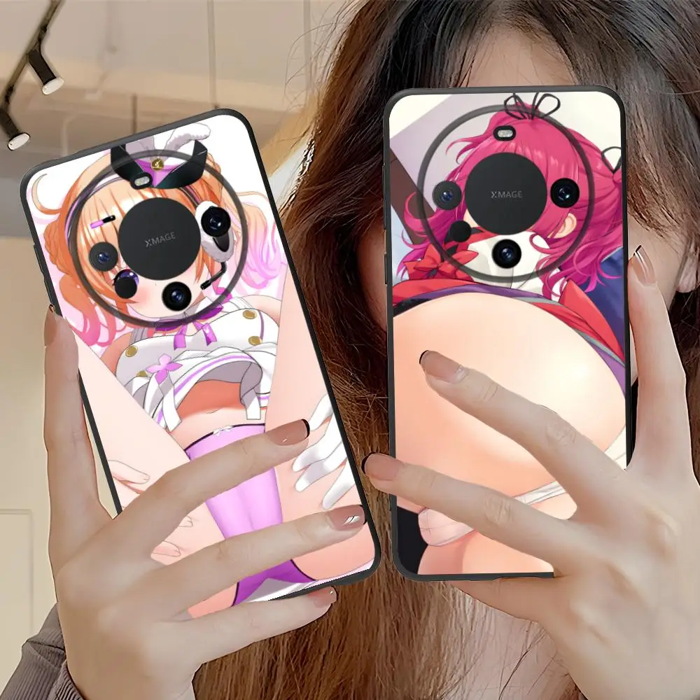 حافظة لهاتف هواوي ميت 60 50 40 30 20 10 Pro Plus Lite E 5G غطاء حماية مطبوع ملون جميل لطيف هنتاي Waifu Girl #2