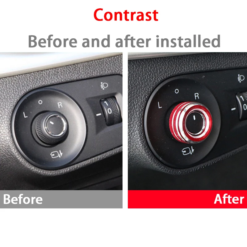 Car Door Rearview Mirror Adjust Knob Metal Decoration Ring Trim Cover For MG5 MG6 MGZS,Interior Accessories Refit Supplies