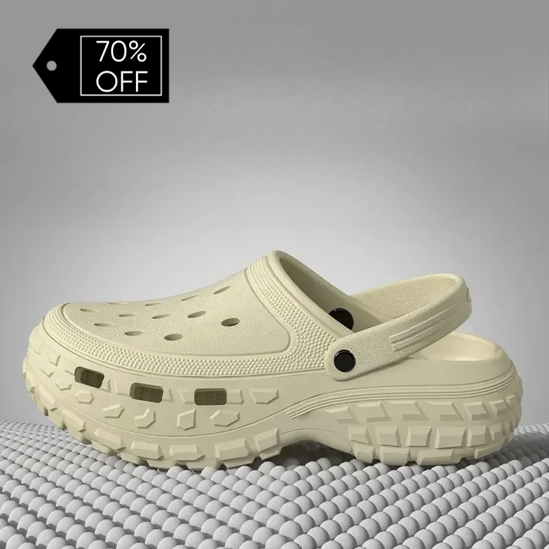 

Летние шлепанцы 2026 с эластичными шнурками для мужчин и женщин: нескользящие, легкие, с мягкой подошвой, закрытым носком, на платформе. Идеально подходят для пляжа.