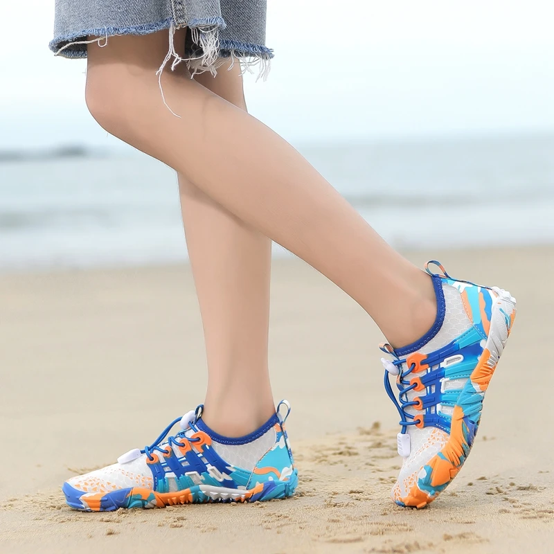 2024 Kids Summer colourful Aqua Shoes, Anti-slip Water Shoes for Men and Women, Barefoot, Beach, Sport Sneakers, Size 26-38